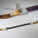 Klip napájacia spojka pre viacfarebné RGB LED pásiky, obojstranná, šírka 10 mm